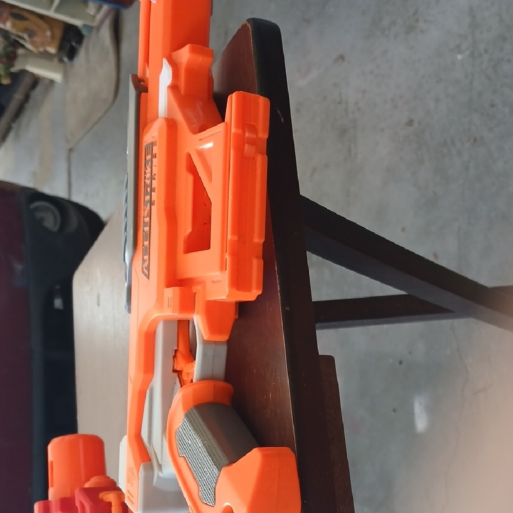 Nerf Orange and Gray Foam Dart Blaster